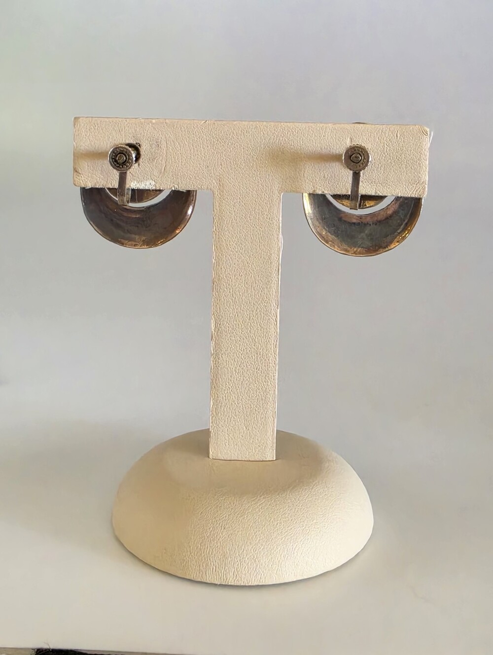 "Mexico Silver" Antique Modernist Earrings - Picture 7 of 12